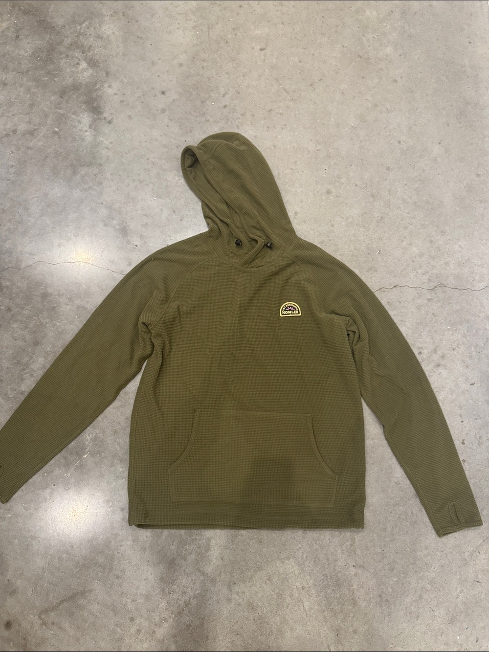 Howler Brothers Palo Duro Grid Fleece Hoodie Men’s Medium Los Hermanos Patch